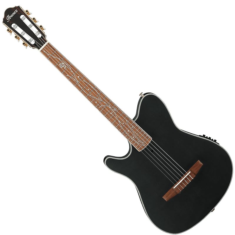 Ibanez TOD10NL TKF Tim Henson Nylon Signature Left Handed Transparent Black Flat Reverb