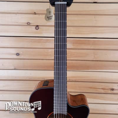 Yamaha NTX1 Thinline Acoustic/Electric Nylon String Guitar - Brown Sunburst image 4