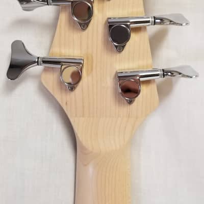 Zon Mosaic Mojo 5 String P/J Electric Bass Guitar, Ash Body, Maple Fingerboard, Brown Sunburst W/ Ba image 8
