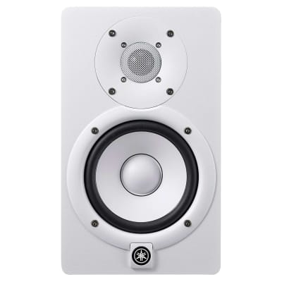 Yamaha HS5W 5" Powered Studio Reference Monitor Speakers White Pair w Stands image 2