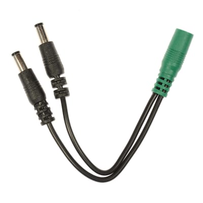 Voodoo Lab Cable Current Doubler Adapter - Two 2.1mm Straight Barrels - 2.1mm Female 4 inch