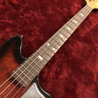 c.1960s Guyatone EB-4 Offset Body MIJ Vintage Bass“Brown Burst” image 4