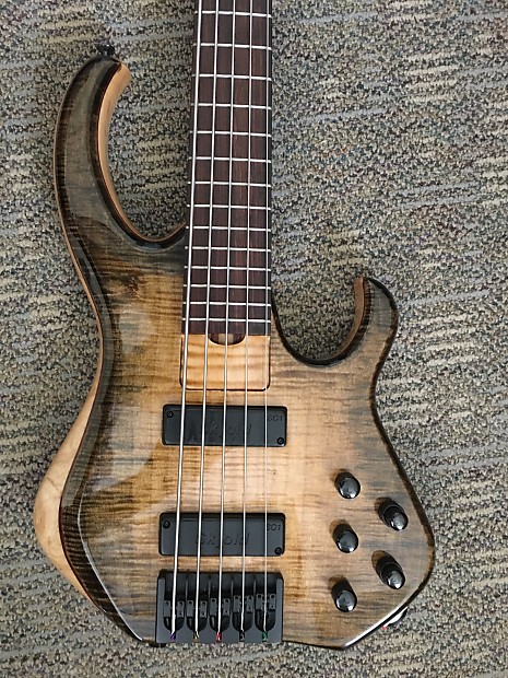 Skjold Offset 92 5 string East pre Exquisite Flame Maple top Reverb