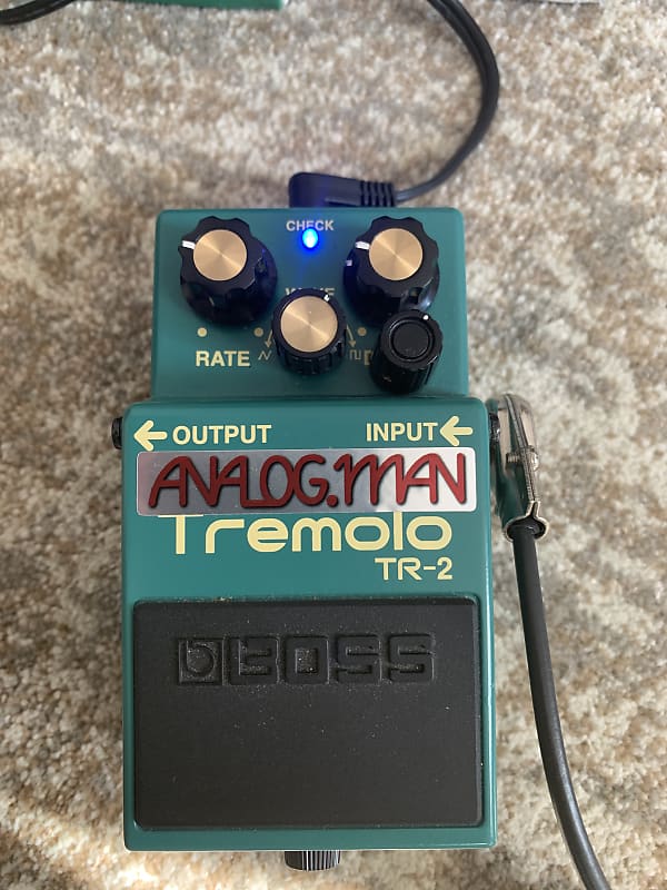 Boss TR-2 Analogman Super Mod w/ Ex. Vol Trim Pot & Blue LED