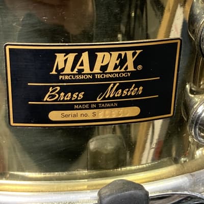 Mapex Carmine Appice's 5.5x14" Brass Master Snare Drum, Brass Lugs (#2) 1990s - Brass image 3