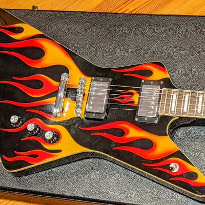 Hamer 1990's Standard Hot Rod Flames Crowned & Bound MIK Korean Guitar w/OHSC, EXC! for sale