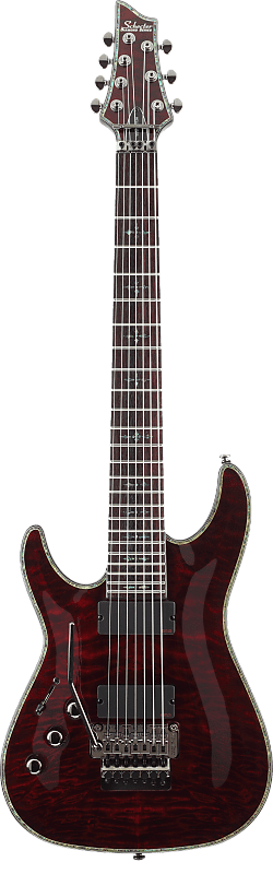 SCHECTER E-Gitarre, Hellraiser C-7, Black Cherry, Linkshänder image 1