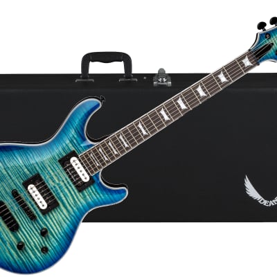 DEAN Icon Select Flame Maple electric guitar Ocean Burst Blue NEW w/ Hard Case for sale