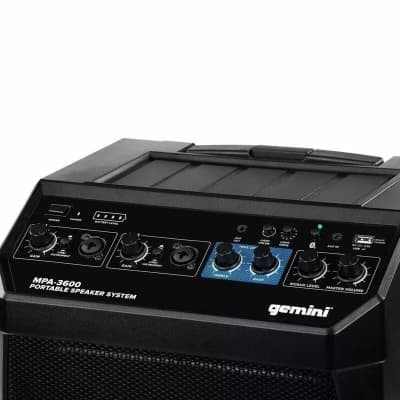 Gemini MPA-3600 Portable Rechargeable Bluetooth Speaker with Multi-Colored LEDs image 2