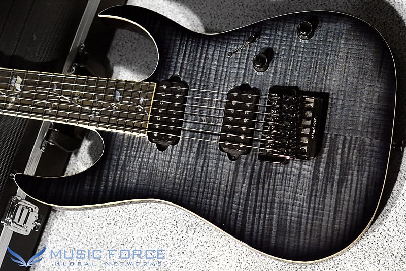 Ibanez J Custom RGR8527FX Black Rutile Reverse Headstock