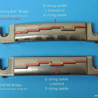 Lightning Bolt Wraparound Bridge, AGED NICKEL for Vintage | Reverb