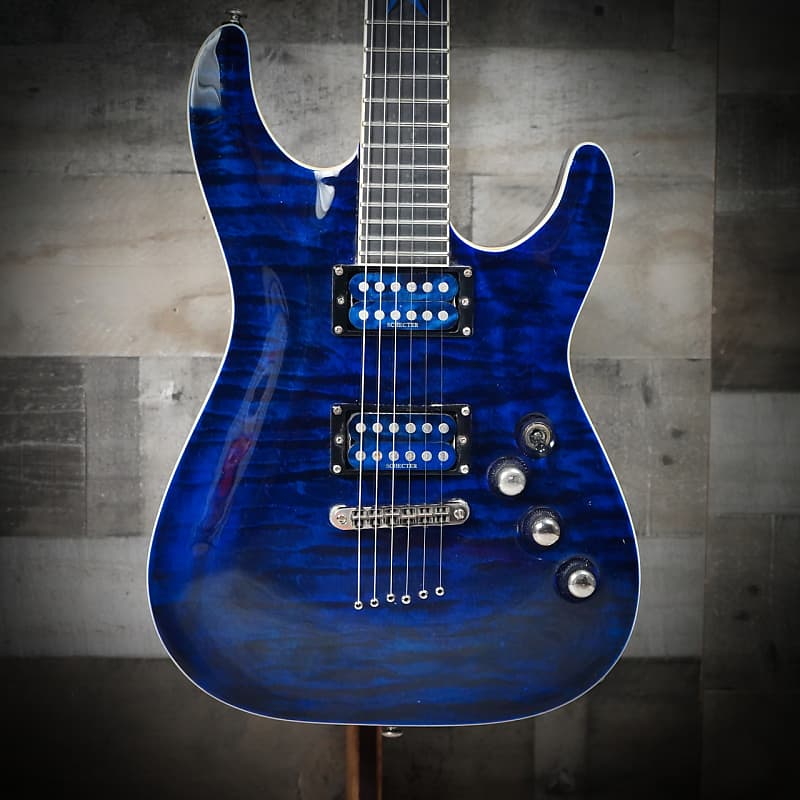 Schecter AD C 1 EXS EXOTIC STAR Sherman Blue | Reverb