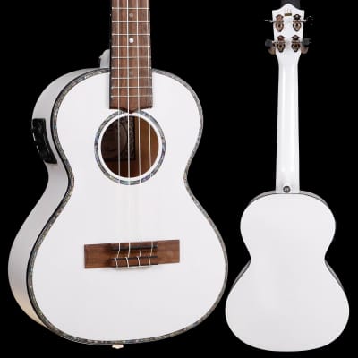 Lanikai Julia Michaels Signature Tenor Ukulele, Electric White