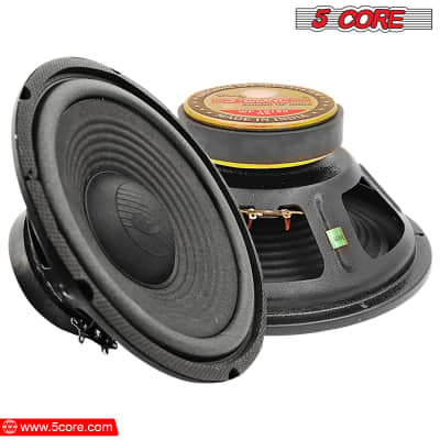 5 Core 10 Inch Subwoofer PAIR Audio Raw Replacement PA DJ Speaker Sub Woofer 75W RMS 750W PMPO Subwoofers 8 Ohm 1.25" Copper Voice Coil  WF 10120 8 OHM 2 PCS image 7