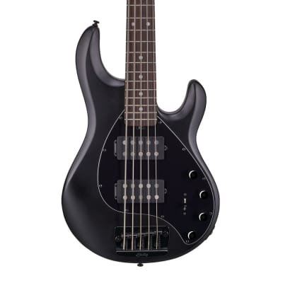 Sterling by Music Man StingRay5 HH 5-String Bass - Stealth Black image 4