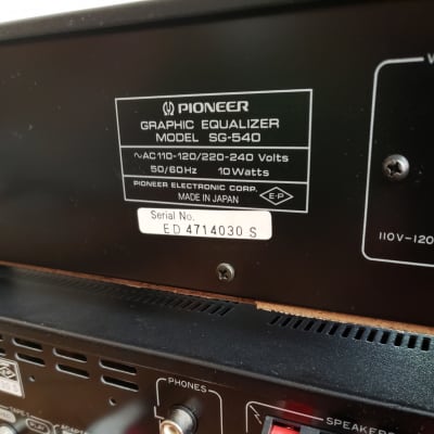 Pioneer SA-940 Stereo Integrated Amplifier, SG-540 Stereo Equalizer, 70W into 8Ω, 2 for 1 Deal! image 15
