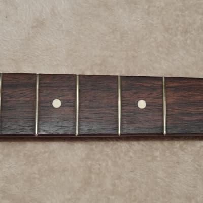 WD Music SRV21 Licensed Fender Rosewood on Maple Stratocaster Neck 21 Medium Jumbo Frets NOS #5 image 4