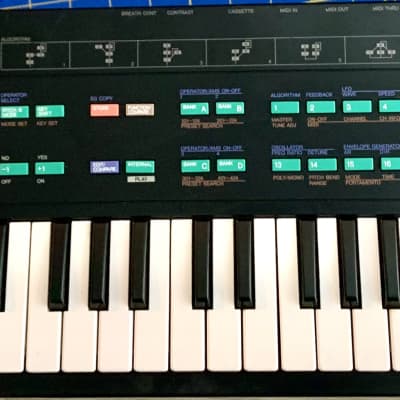 Yamaha DX100 Programmable FM Algorithm Synthesizer w/ Power Cable & New Battery 1985 - Black