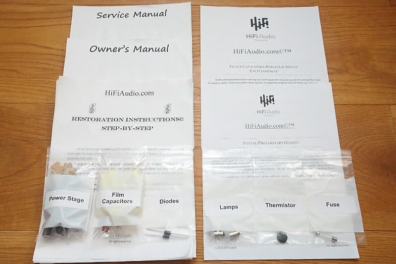 Harman Kardon A50k restoration kit filter capacitor repair rebuild fix  			