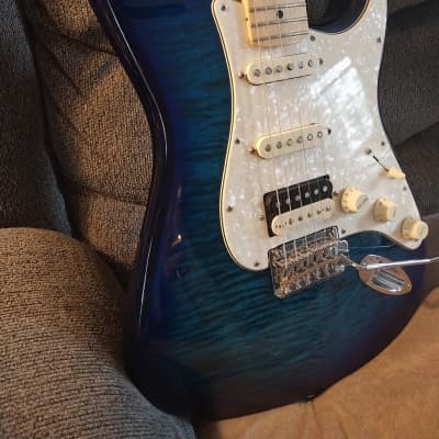 Fender Player HSS with upgrades Player series MIM Unknown - Blueburst image 3