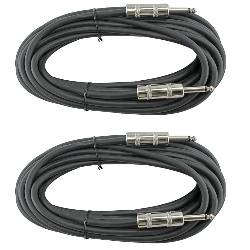 2Pack 25 Ft 1/4 To 1/4 Speaker Cables, True 12Awg Patch Cords, 1/4 Male  Inch Dj/Pa Audio Speaker Cable 12 Gauge Wire.