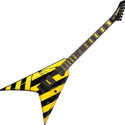 Washburn V260FR Parallaxe Michael Sweet V Electric Guitar, Yellow/Black w/ Bag image 6