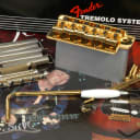 Fender Vintage SRV Strat Tremolo Bridge System, Gold, Left Handed, 0992049202