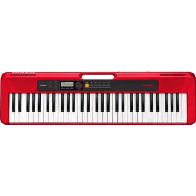 Casio CT-S200 61-Key Digital Piano Style Portable Keyboard with 48 Note Polyphony and 400 Tones, Red