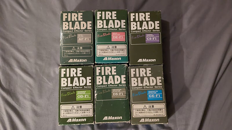 6 x Maxon Fire Blade Effector Series + Boxes & More - Japan