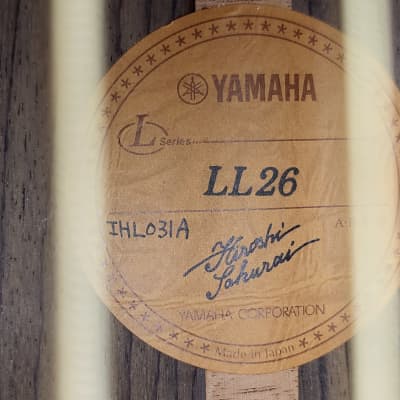 Yamaha LL26 Acoustic Electric Guitar image 16