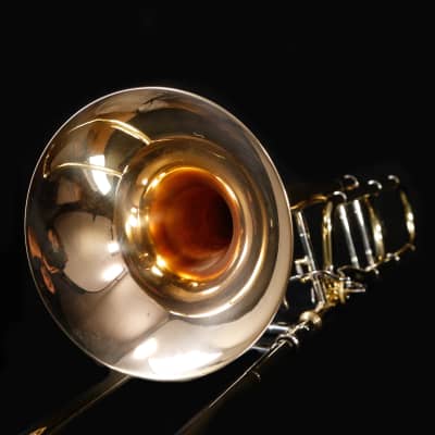 Bach 42BOG Stradivarius Profess Tenor Trombone F Rotor Open Wrap Gold Brass Bell image 10