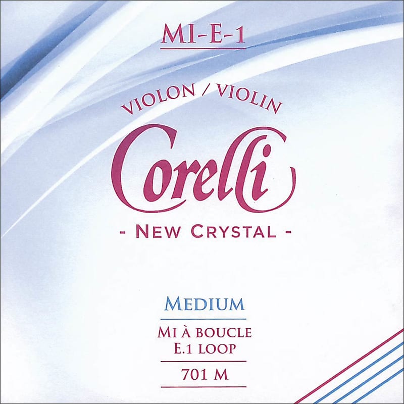 Corelli Corelli Crystal 4/4 Violin E String - Plain Steel - Medium Gauge - Loop End image 1