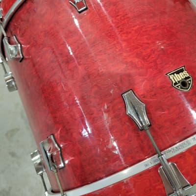 Fibes Austin Era 22x18 Bass Drum - Red Birds Eye - (C003-13) image 3