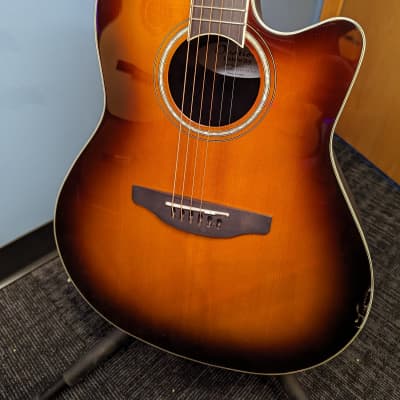 Ovation E-Acoustic Guitar Celebrity CS Standard Mid Cutaway Sunburst Guitar image 3