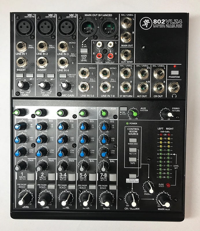 Mackie 802VLZ4 8-Channel Mixer with Onyx Preamps (Consignment)