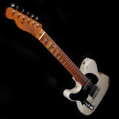 Fender Custom Shop 52 Tele HS Aged white blonde heavy relic humbucker lefty lefthanded LH image 4