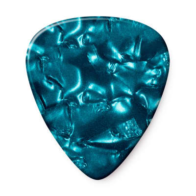 Dunlop Geniune Celluloid Classics Picks (12 Pack, Extra Heavy, Turquoise Pearl) image 2