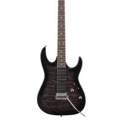 Ibanez GRX70QA Quilt Maple Top Electric Guitar Black Burst image 2