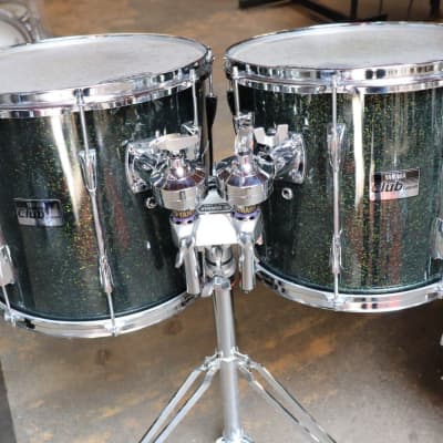 Yamaha Club Custom Drum Kit Set Midnight Green Confetti Lacquer 24/15/14/13/12" image 12