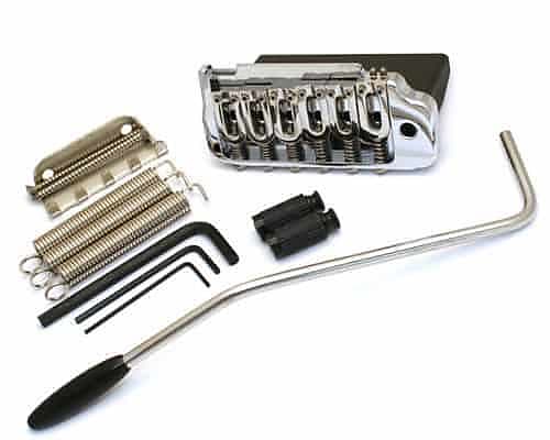 Hipshot 42100V 6 String Contour Tremolo Guitar Bridge - Chrome---chrome