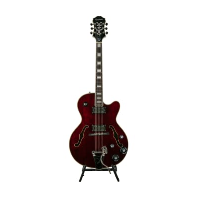 Epiphone Emperor Swingster Hollowbody Electric Guitar, RW FB, Wine Red (NOS), 18012302994 image 1