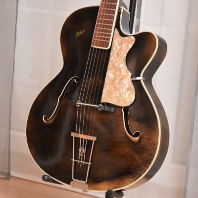 Höfner 458 Black Beauty – 1958 German Vintage Archtop Jazz Guitar / Gitarre for sale