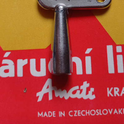 Amati Kraslice Drum Key rare 70s-80s - Chrome image 2