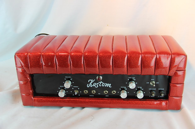 Kustom Model L795 EARLY PRODUCTION Guitar/Bass head 1965-66 Red Sparkle  Tuck & Roll
