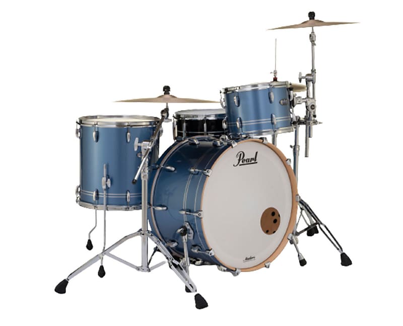 Pearl Masters Maple Complete 3-pc. Shell Pack - Chrome Contrail image 1