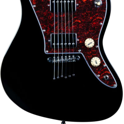 JET JJ-350-BK HH Electric Guitar - Black-Black image 1