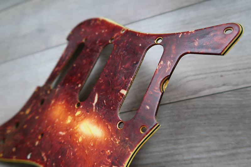 Fender Stratocaster Pickguard Cellluloid Nitrate Relic Aged Reverb