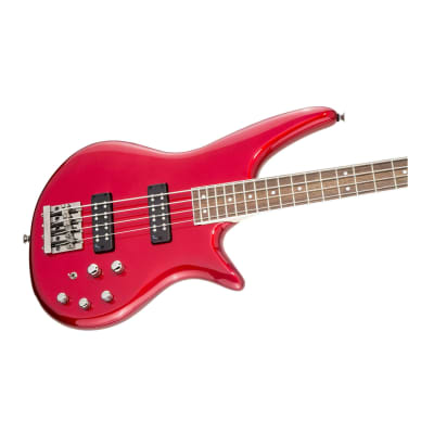 Jackson JS Series Spectra Bass JS3 4-String Electric Bass Guitar with Laurel Fingerboard (Right-handed, Metallic Red) image 5