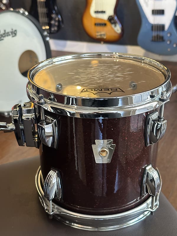 Ludwig 8x8 Classic Maple Rack Tom 2012 - Burgundy Sparkle w/ | Reverb