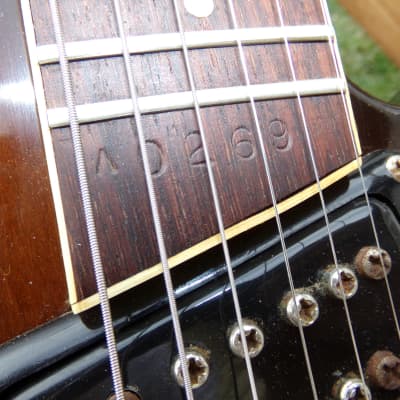 Mosrite Stereo 350,  ca. 1973, dark brown sunburst, excellent condition, appears all original image 4
